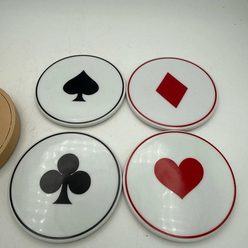 Ceramic Ace Coasters Set Of 4 Man Cave Barware Bed Bath & Beyond